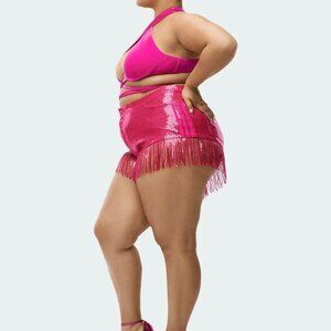 Ivy Park Beyonce Sequin Shorts w/ Fringe - 4X